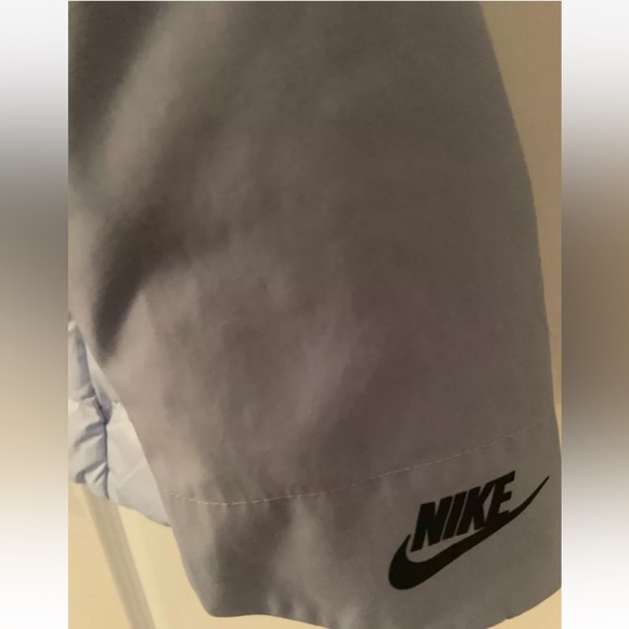 NIKE Down Puffer w/ WindbreakerJacket Women Large Blue 2PC. Set Water Resistant - Picture 4 of 16